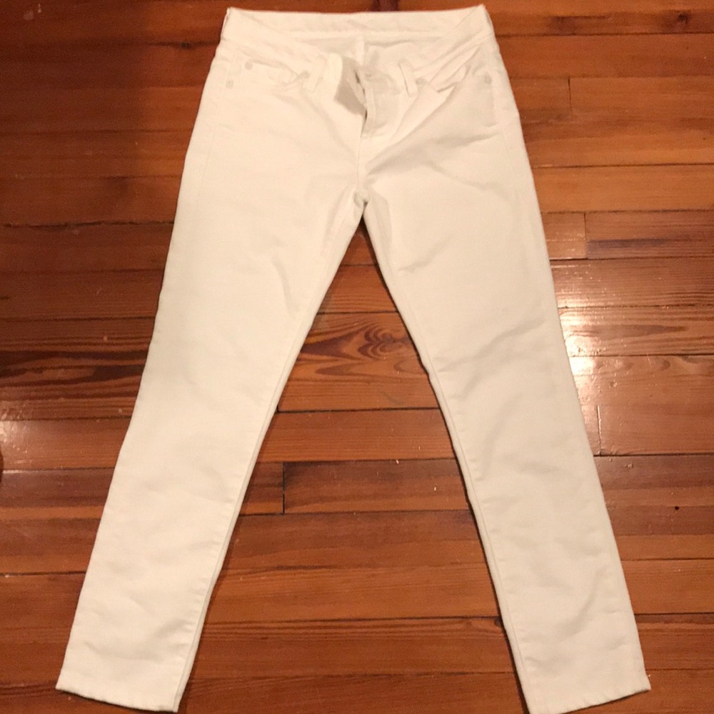7 For All Mankind White Jeans
